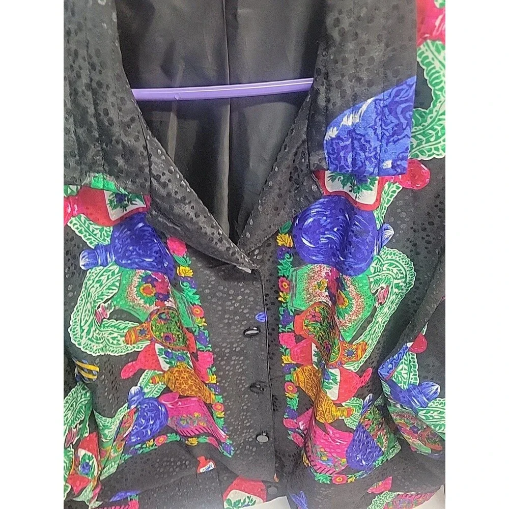 Vtg‎ 80's 90's Loud Neon jacket Tan Jay Nygard Windbreaker Shoulder Pads XL